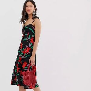 Parisian floral midi dress